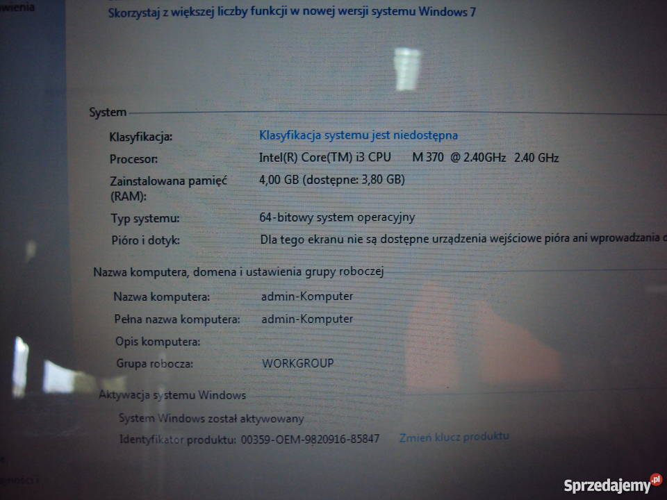 HP Compaq CQ57 i3 4GB 640GB WIN 7 Czytnik kart pamięci  Lubartów sprzedam