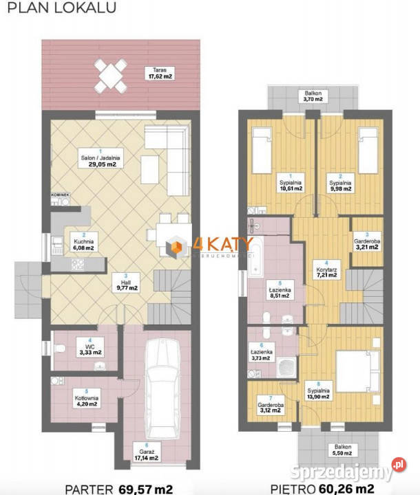 Sprzedaż domu bliźniaka 12366m2 Płoty 2 piętra sprzedam