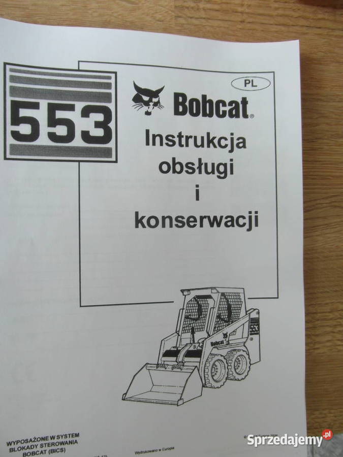 dtr instrukcja obsługi bobcat 553 i inne zachodniopomorskie