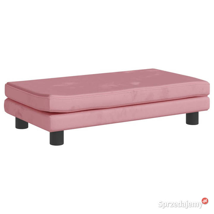 Sofa dziecięca z podnóżkiem różowa 100x50x30 Warszawa