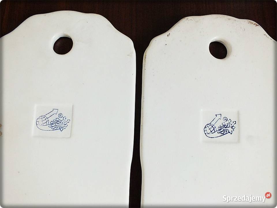 Secesyjne Porcelanowe Deski do krojenia z XIXw Żary