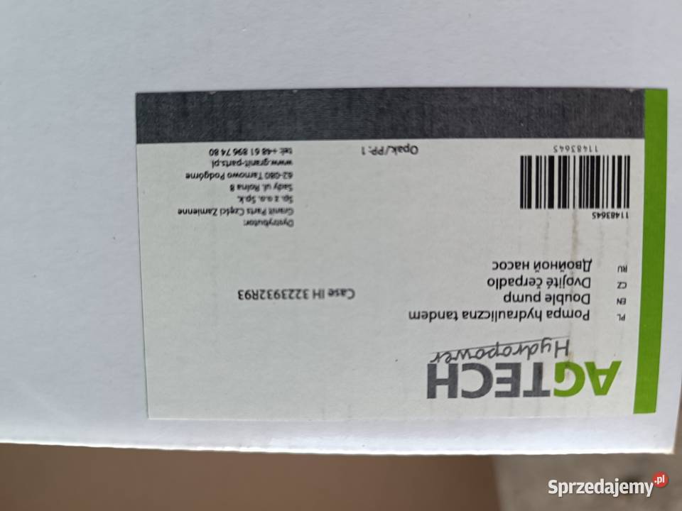 Pompa hydrauliczna Case 3223932R93 Gręblin