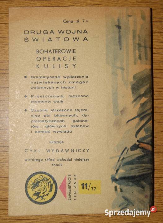 Żółty Tygrys Barykady Sekwaną 1177 Parczew sprzedam