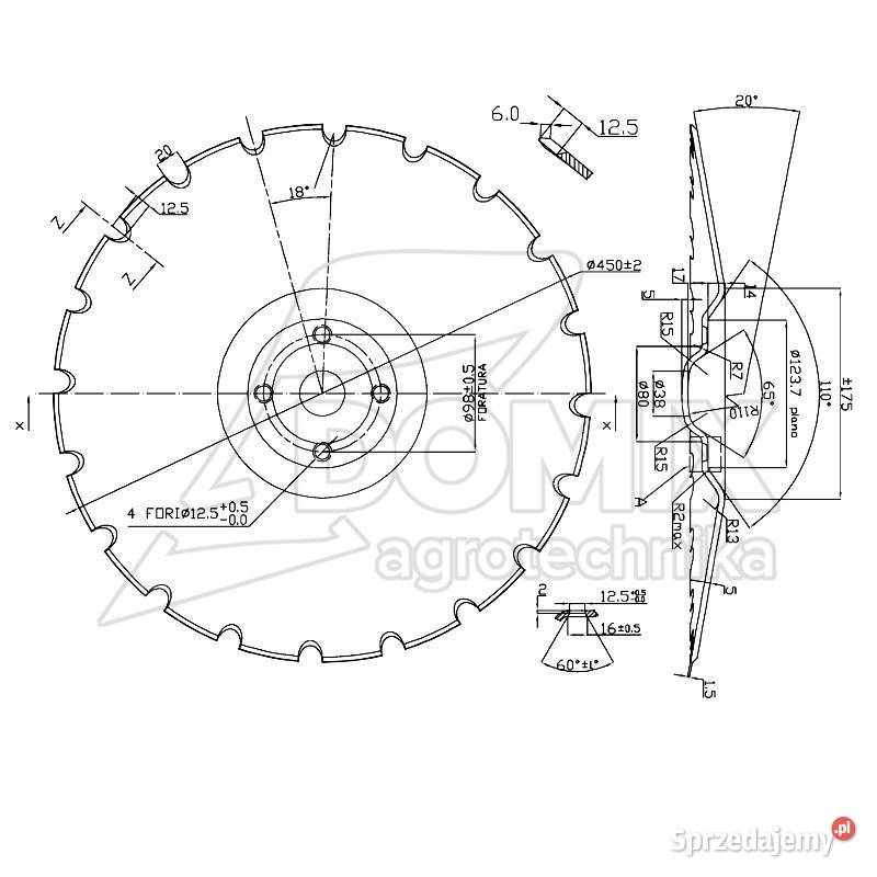 Talerz uprawowy Vaderstad 450x5mm V55 466947 VIS wielkopolskie