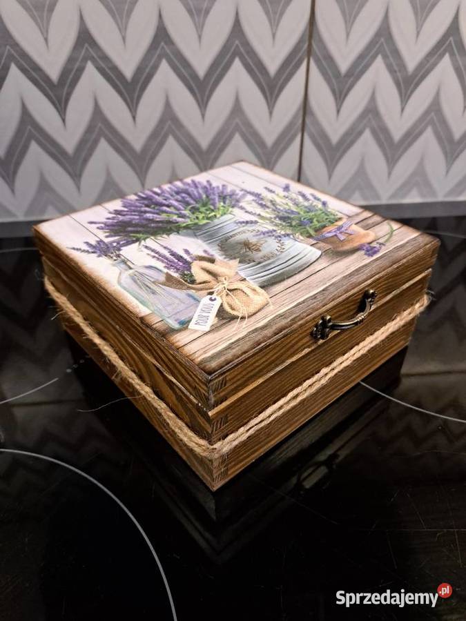 Szkatułka lawenda handmade decoupage Kędzierzyn-Koźle sprzedam