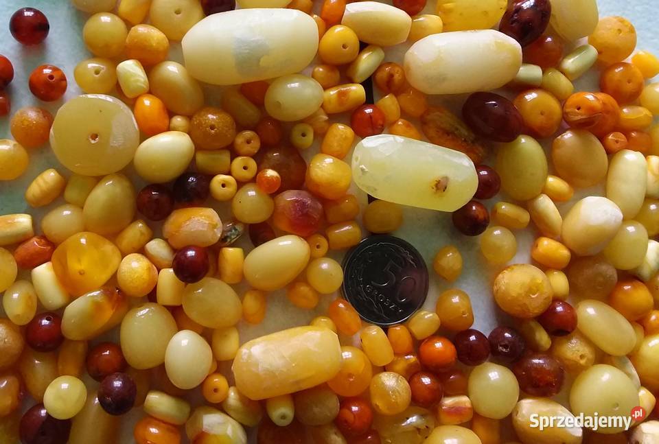 105grAntyczne koraliki z 100 NATURALNEGO Suszec