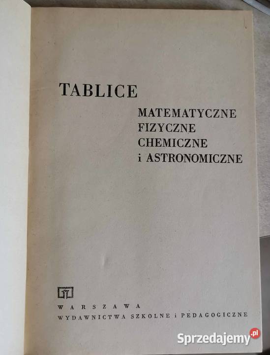 Tablice matematyczne chemiczne fizyczne sprzedam
