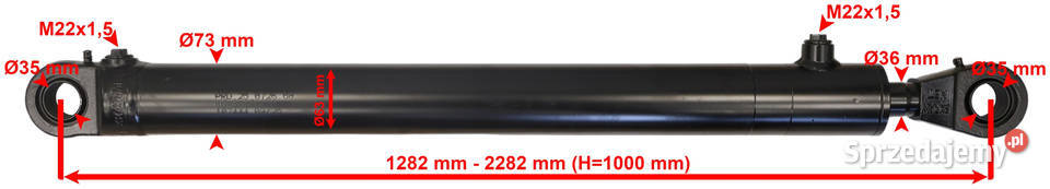 SIŁOWNIK Hydrauliczny 63x36 Skok 1000 Mocowania Solec Kujawski