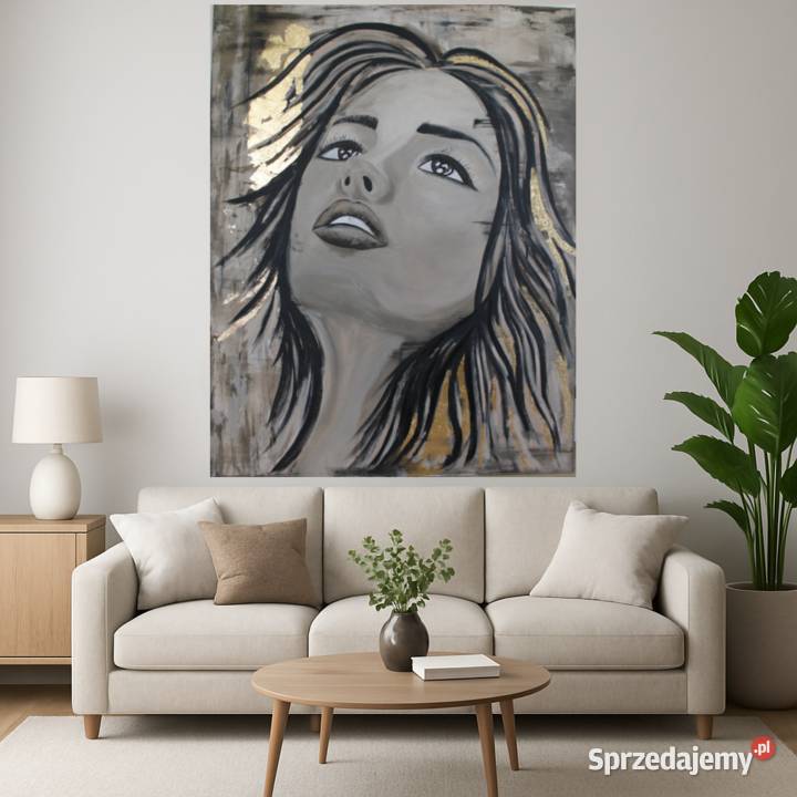 Nowoczesny obraz AKRYL 100x130 - Złocenia - Glamour