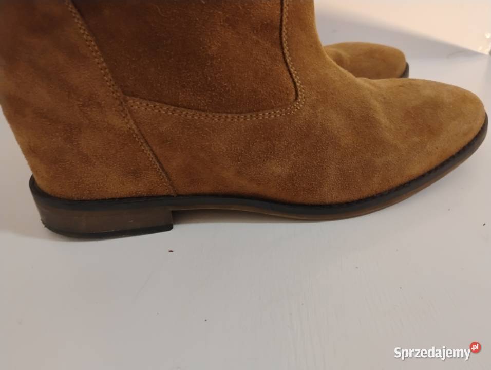Badura r 39 wiosenne botki zamsz 25.3cm Warszawa sprzedam