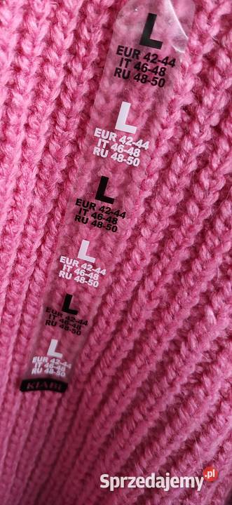 kiabi rózowy oversizowy sweter L 4244 Białka