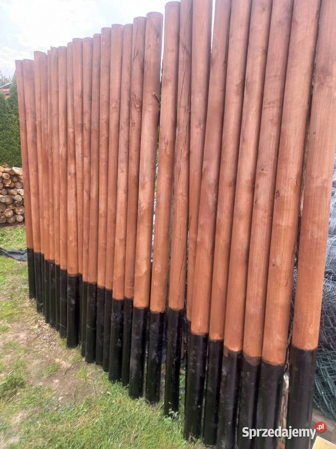Paliki słupki wałki drewniane palisada pachołek Leszno sprzedam