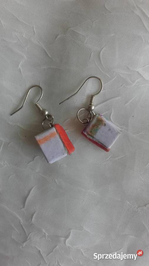 KOLCZYKI KSIĄŻECZKI ręcznie wykonane Piła