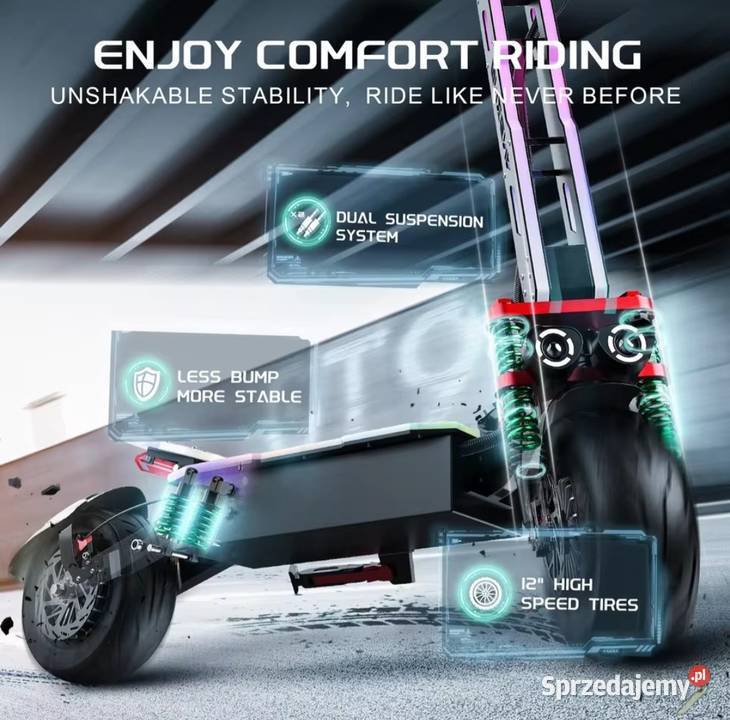 NOWOŚĆ Hulajnoga elektryczna FENGQS GT9 60v małopolskie Łapsze Niżne