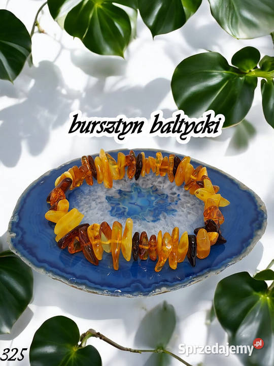 Bransoletka z bursztynu bursztyn sieczka koniak Warszawa sprzedam
