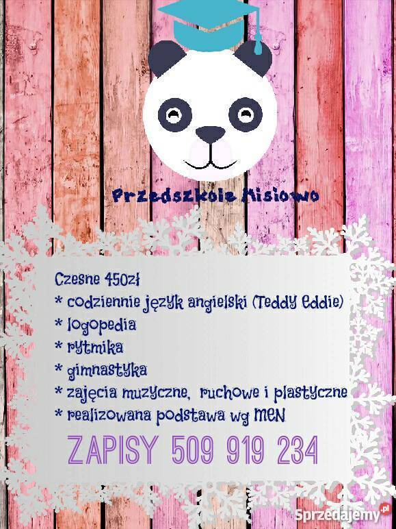 Przedszkole Misiowo Łódź czesne 450 Nianie i opiekunki Łódź