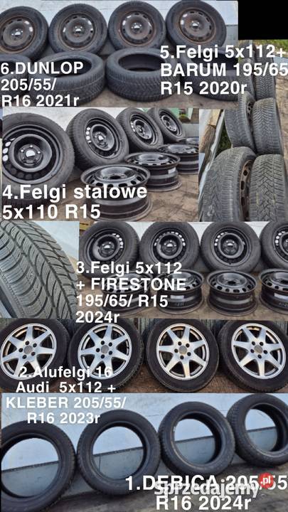 Koła felgi 5x112 I opony zimowe 20555 R16 2024r Koła Ryki