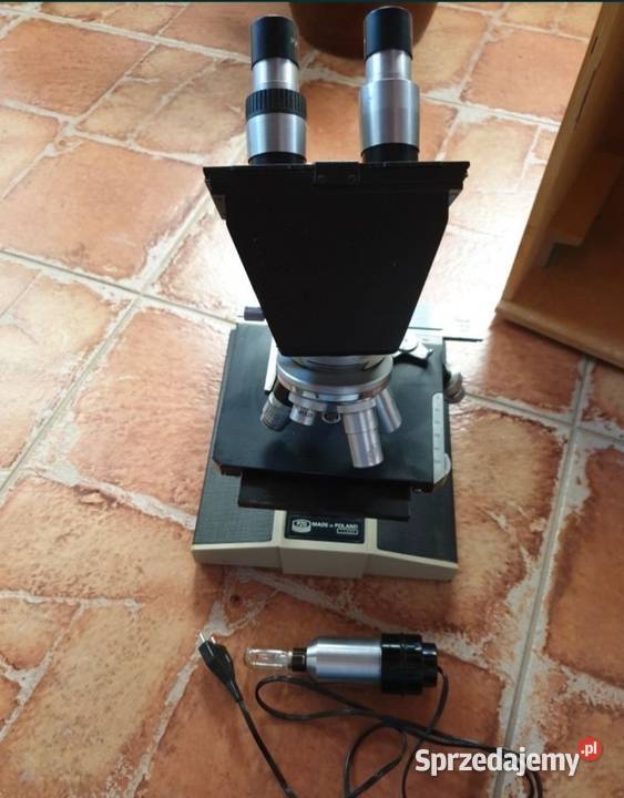 Mikroskop badawczy PZO BIOLAR SK14 kompletny Wyszecino