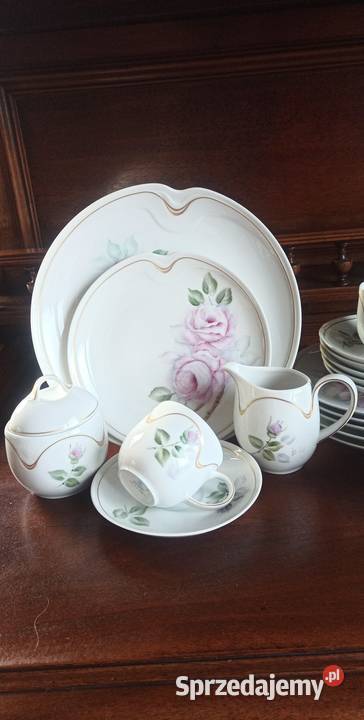 Serwis kawowy Kaiser Biała porcelana fantazyjny Gdańsk