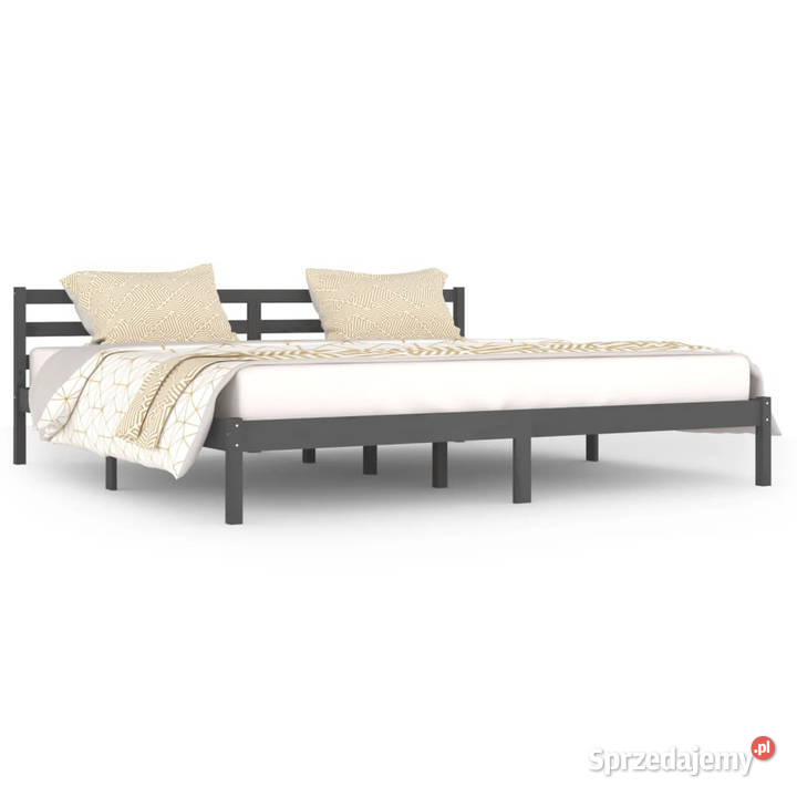 Rama łóżka lite drewno sosnowe szare 200x200 Warszawa