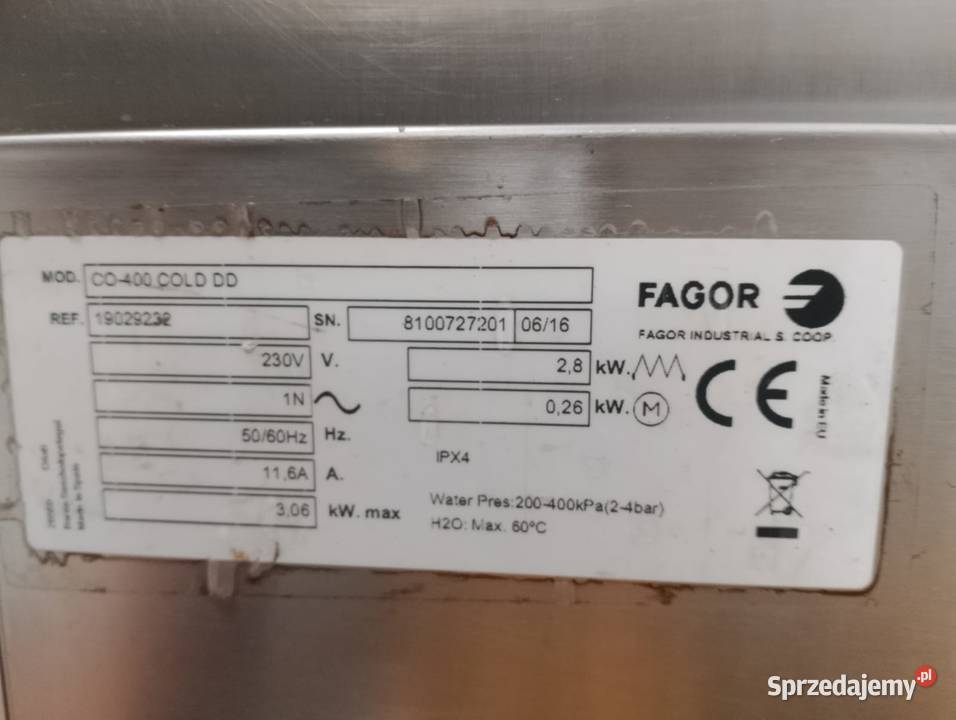 Zmywarka do szkła Concept CO400 COLD DD FAGOR Gastronomia