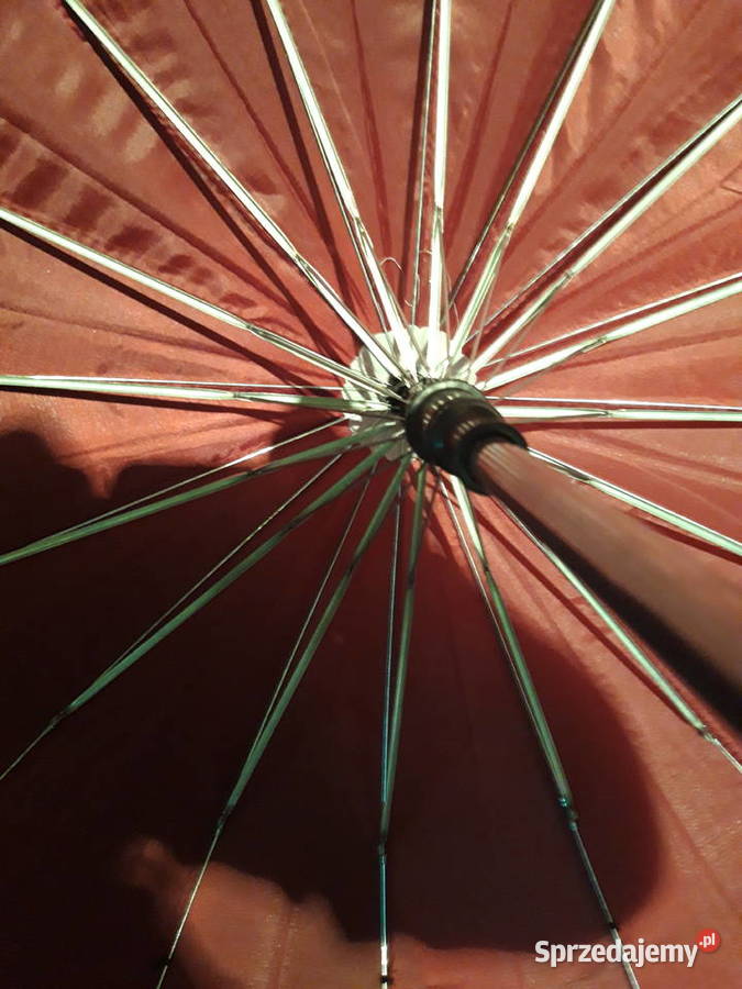 parasol długi z 16drutami kolor bordowy Warszawa