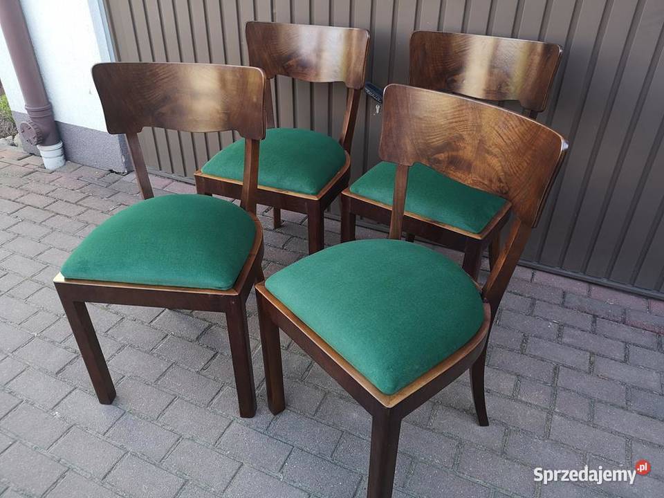 Krzesła ARTDECO Orzech Stare Antyk Komplet W Swarzędz sprzedam