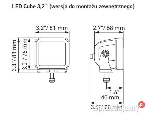 Zestaw Reflektorów LED HELLA BLACK MAGIC CUBE 32 Pasłęk