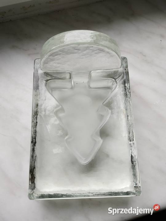 Świecznik szklany przycisk do papieru choinka Choszczno