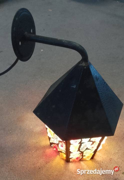 Stara lampa zewnętrzna kinkiet Augustów