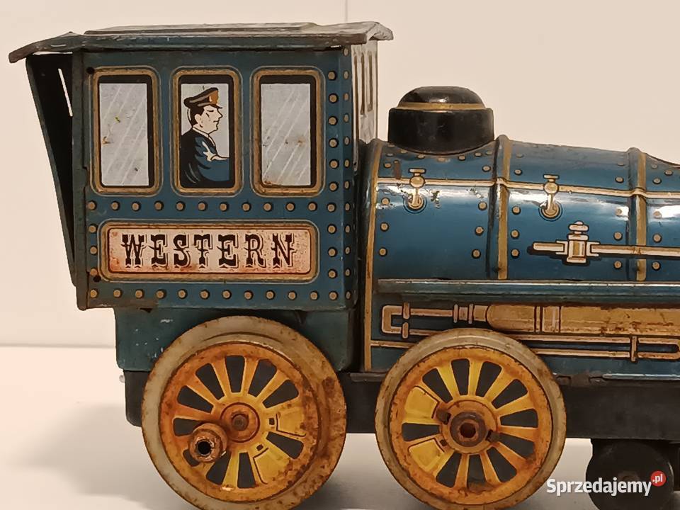 Stara blaszana zabawka LOKOMOTYWA elektryczna sprzedam