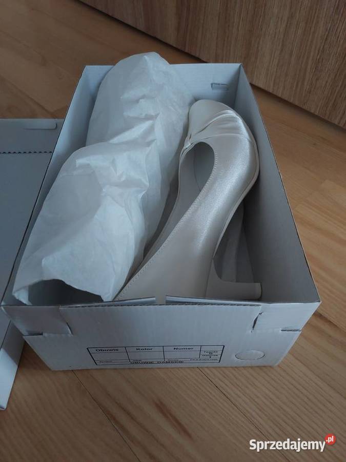 Buty ślubne satynowe ivory 26cm Rybczewice Drugie