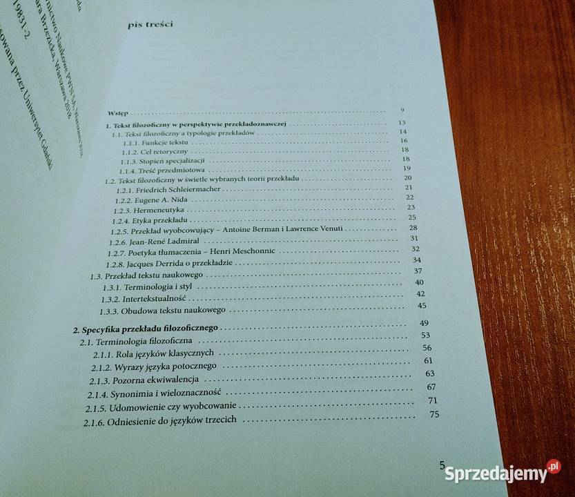 Problematyka przekładu filozoficznego Brzezicka Gdańsk
