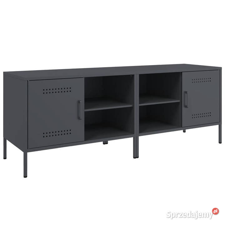 Szafki pod TV 2 antracytowe 68x39x505 stalowe Warszawa