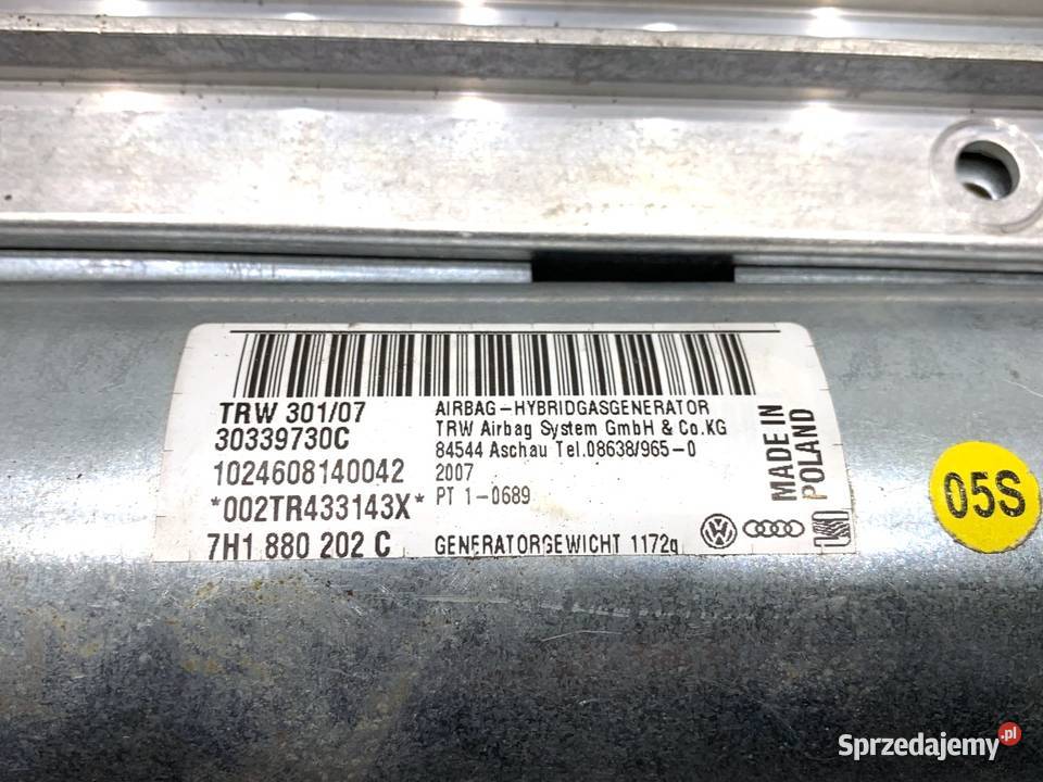 PODUSZKA POWIETRZNA PASAŻERA VW TRANSPORTER T5