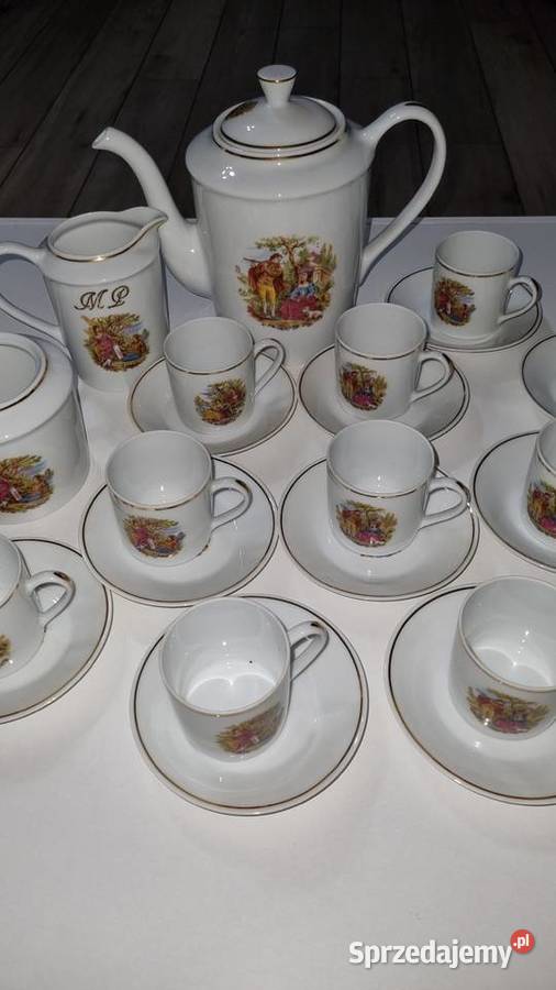 Serwis Kawowy Porcelana Francuska Limoges Ceramika i szkło Wola Podłężna
