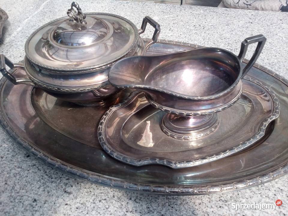 Serwis w Srebrze Wiskemann Belgia Początek XX w Gniezno sprzedam