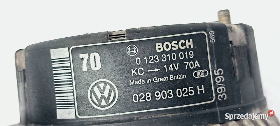 ALTERNATOR VOLKSWAGEN POLO 028903025H kujawsko-pomorskie Lipno sprzedam