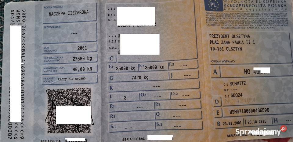 Pozostałości naczepie chłodni mazowieckie Warszawa