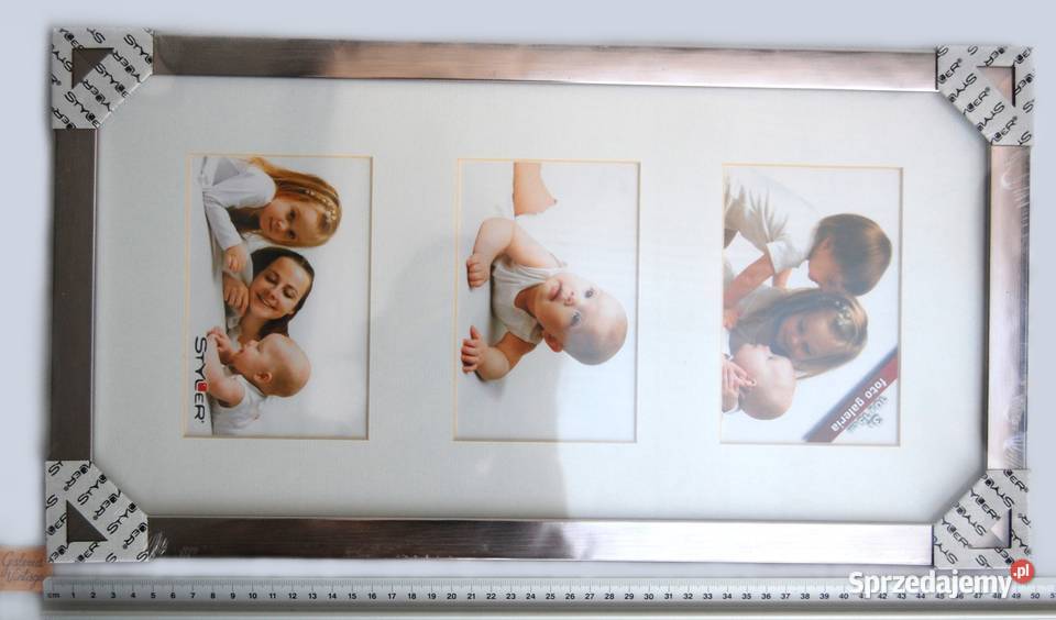 Ramka metalowa stalowa na 3 zdjęcia 10 x 15 lubelskie Lublin
