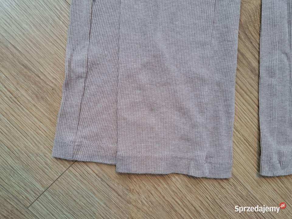 Beżowe spodnie prążkowane HM rozmiar XS sprzedam