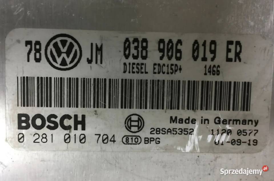 STEROWNIK SILNIKA VW PASSAT B5 FL 19 TDI AWX Komputery Działoszyce sprzedam