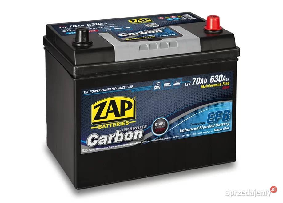 Akumulator ZAP CARBON EFB STARTSTOP 70Ah 630A osobowe Radom