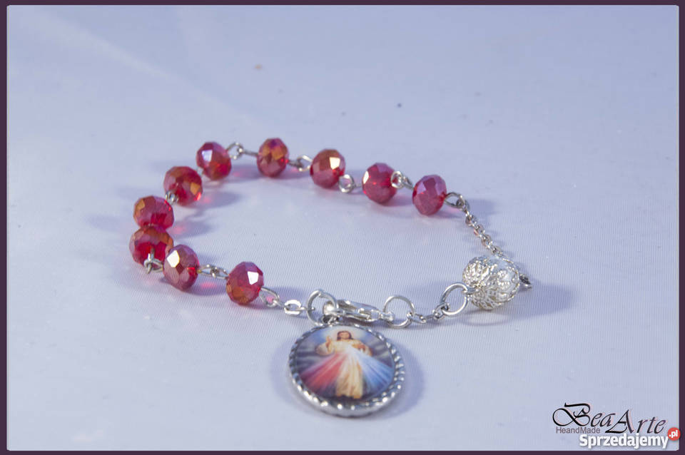 Różaniec dziesiątka z kryształkami 3 kolor Łysa Góra