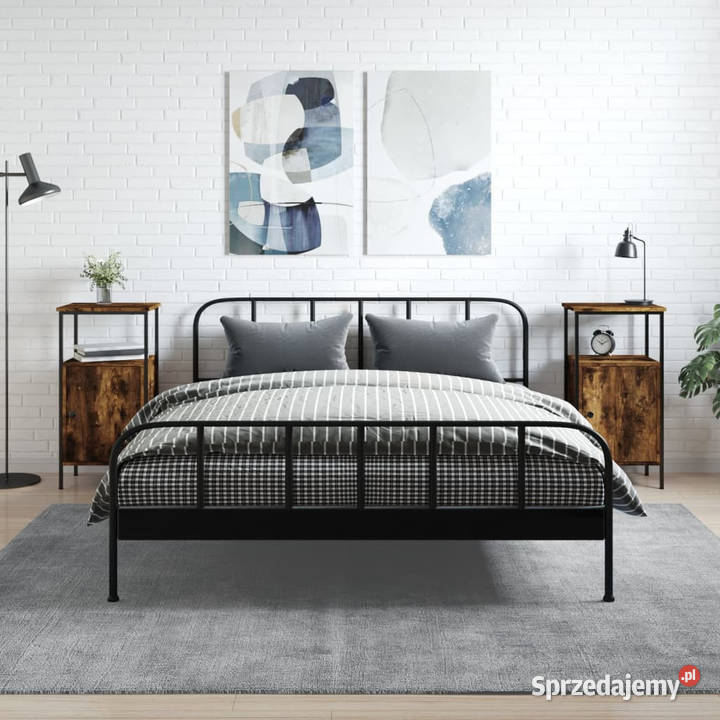 Szafki nocne 2 przydymiony dąb 41x31x80 WM825928 mazowieckie Warszawa