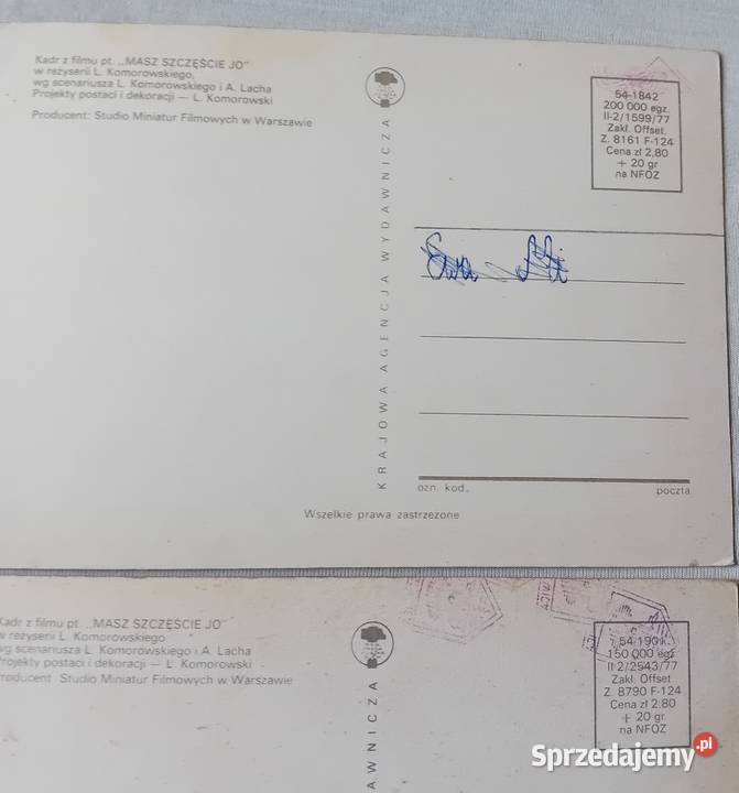 Zestaw 3 pocztówek tematyka bajkowa Masz