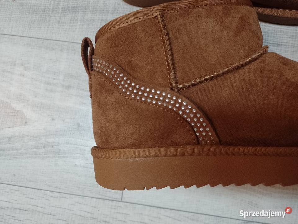 40 Brązowe ocieplane Botki zimowe śniegowce NOWE Kraków