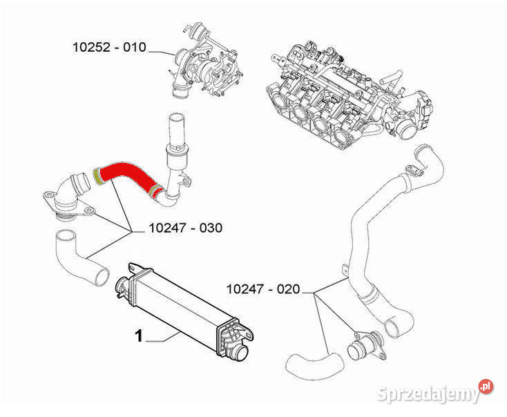 RURA WĄŻ INTERCOOLERA ALFA ROMEO GIULIETTA 18 Bielsko-Biała