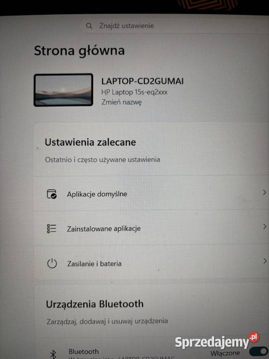 HP Laptop 15seq2xxx 512 GB Windows 11 500 Warszawa sprzedam