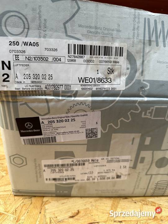 Amortyzator praw tył miech A2053200225 Mirsk sprzedam